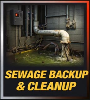 sewage backup cleanup